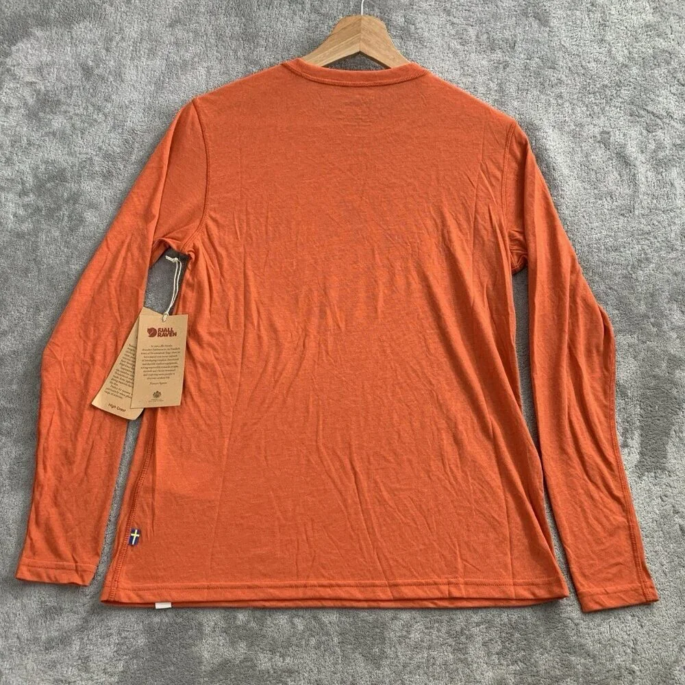 Fjallraven Shirt Womens XS High Coast Lite Basic Top Orange Long Sleeve Gorpcore - Picture 8 of 9